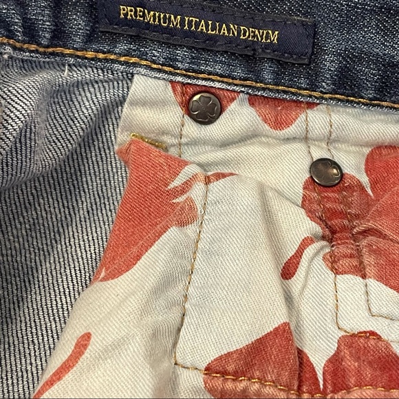 Lucky Brand 363 Vintage Straight Jeans 34x30 Soft Medium Blue Distressed - Picture 13 of 16